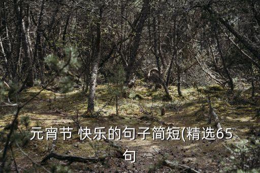  元宵節 快樂的句子簡短(精選65句