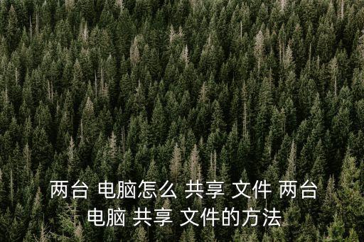  兩臺(tái) 電腦怎么 共享 文件 兩臺(tái) 電腦 共享 文件的方法