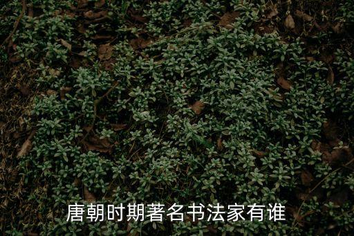 唐朝時期著名書法家有誰