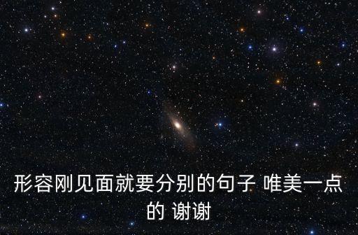 形容剛見面就要分別的句子 唯美一點的 謝謝