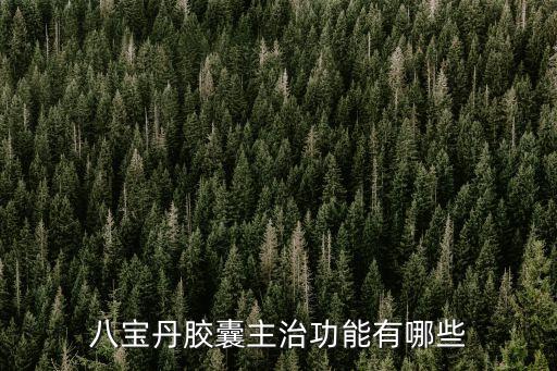 八寶丹膠囊主治功能有哪些