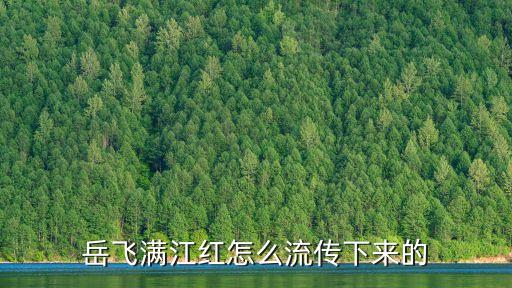 岳飛滿江紅怎么流傳下來的