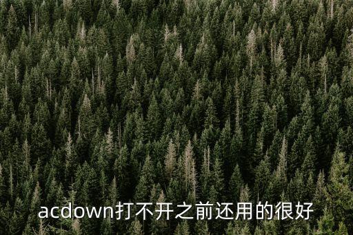 acdown打不開(kāi)之前還用的很好