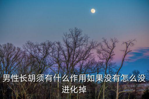 男性長(zhǎng)胡須有什么作用如果沒(méi)有怎么沒(méi)進(jìn)化掉