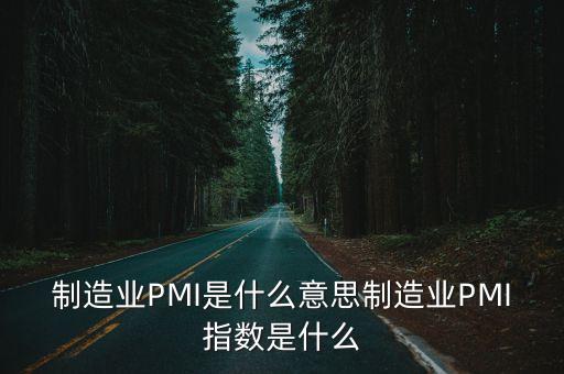 制造業PMI是什么意思制造業PMI指數是什么
