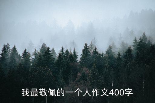 我最敬佩的一個人作文400字