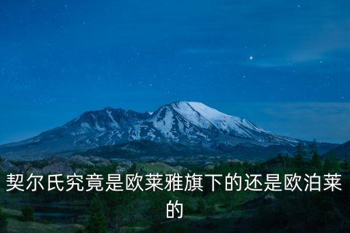 契爾氏究竟是歐萊雅旗下的還是歐泊萊的