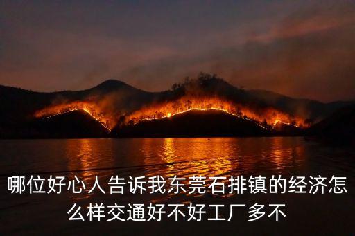哪位好心人告訴我東莞石排鎮的經濟怎么樣交通好不好工廠多不
