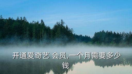  開通愛奇藝 會員,一個月需要多少錢