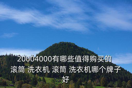 20004000有哪些值得購買的 滾筒 洗衣機 滾筒 洗衣機哪個牌子好