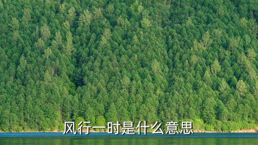盛行一時，盛行一時中的盛是什么意思
