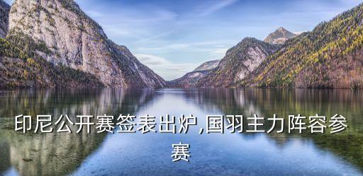 印尼公開賽簽表出爐,國羽主力陣容參賽