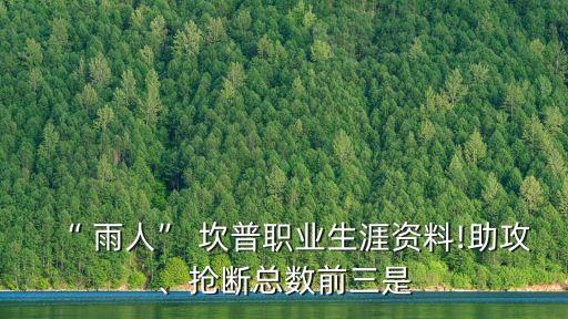 “ 雨人” 坎普職業生涯資料!助攻、搶斷總數前三是