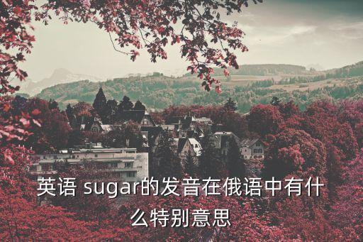 英語 sugar的發音在俄語中有什么特別意思