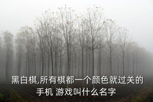  黑白棋,所有棋都一個顏色就過關(guān)的手機(jī) 游戲叫什么名字