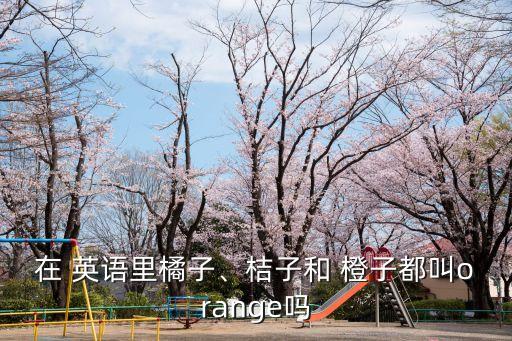 在 英語里橘子、桔子和 橙子都叫orange嗎