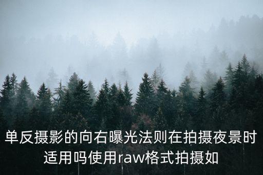 單反攝影的向右曝光法則在拍攝夜景時適用嗎使用raw格式拍攝如