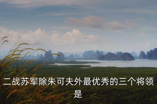 二戰蘇軍除朱可夫外最優秀的三個將領是