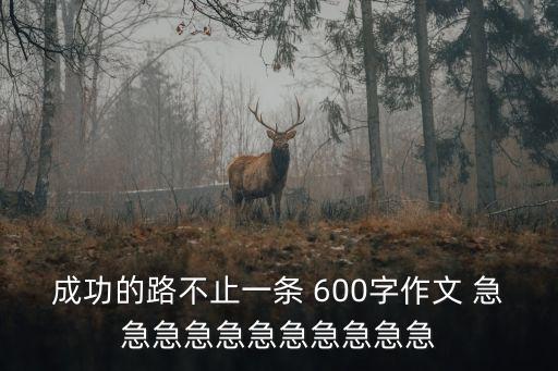 成功的路不止一條 600字作文 急急急急急急急急急急急