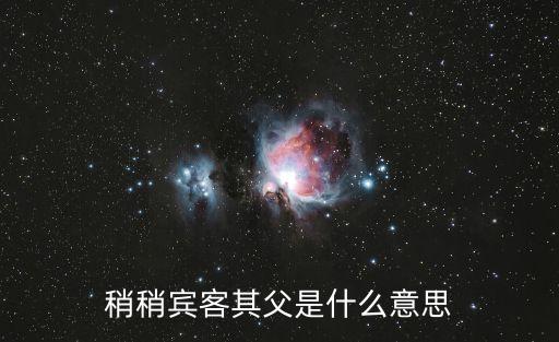 稍稍賓客其父是什么意思