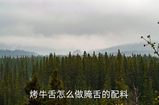 烤牛舌怎么做腌舌的配料