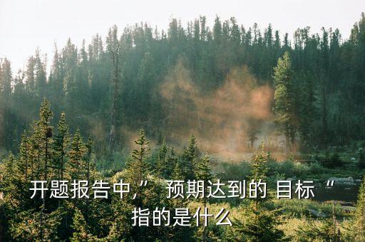 預期目標,政府工作報告:預期達到的目標指的是什么?