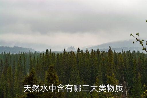 天然水中含有哪三大類物質