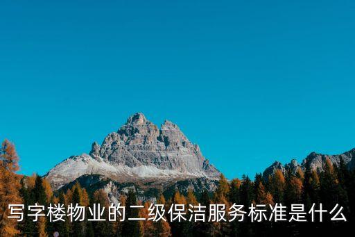 寫字樓物業的二級保潔服務標準是什么