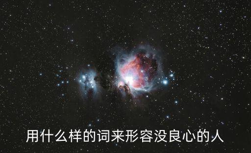 沒良心的人，用什么樣的詞來形容沒良心的人