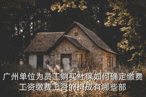 廣州經過就業人員社保補貼，廣州單位為員工購買社保如何確定繳費工資繳費工資的構成有哪些部