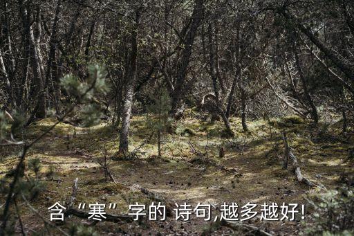 寒的詩(shī)句,寒冷的詩(shī)句有哪些?