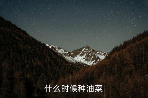 油菜什么時候播種，我剛買了一些油菜種子誰能告訴我大約在一年中的什么時間可以播種