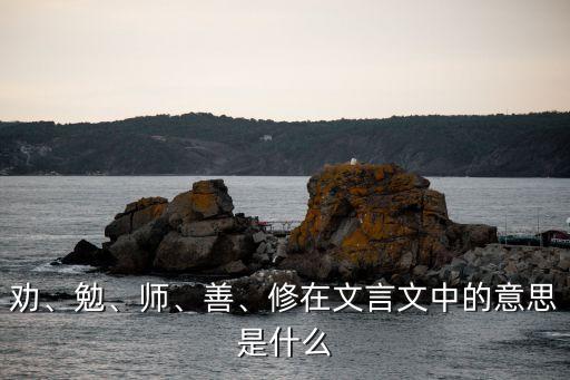 勸、勉、師、善、修在文言文中的意思是什么