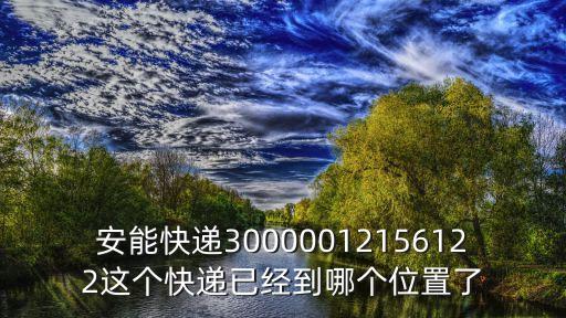 安能快遞30000012156122這個快遞已經到哪個位置了