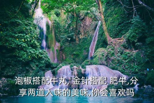 泡椒搭配牛丸, 金針搭配 肥牛,分享兩道入味的美味,你會喜歡嗎