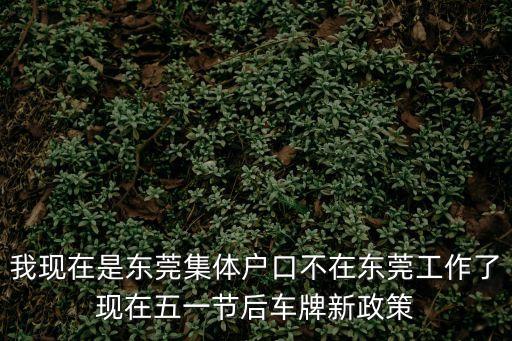 我現(xiàn)在是東莞集體戶口不在東莞工作了現(xiàn)在五一節(jié)后車牌新政策