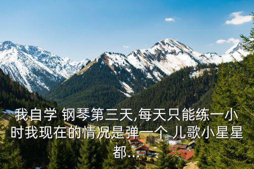 我自學(xué) 鋼琴第三天,每天只能練一小時(shí)我現(xiàn)在的情況是彈一個(gè) 兒歌小星星都...