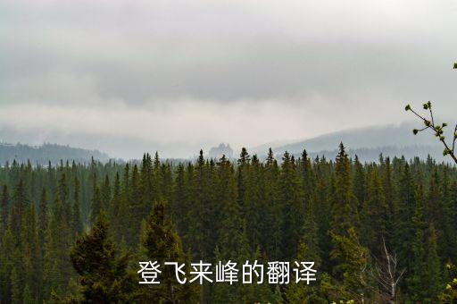 登飛來峰的翻譯