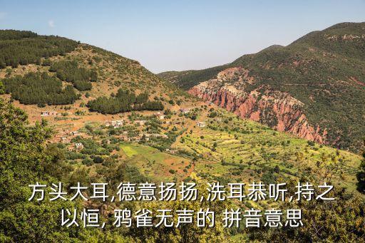 方頭大耳,德意揚揚,洗耳恭聽,持之以恒, 鴉雀無聲的 拼音意思