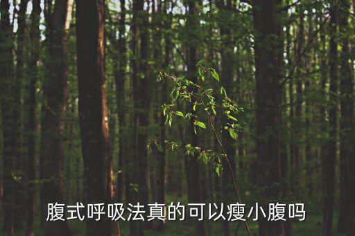 腹式呼吸法真的可以瘦小腹嗎