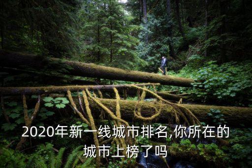 2020年新一線城市排名,你所在的城市上榜了嗎