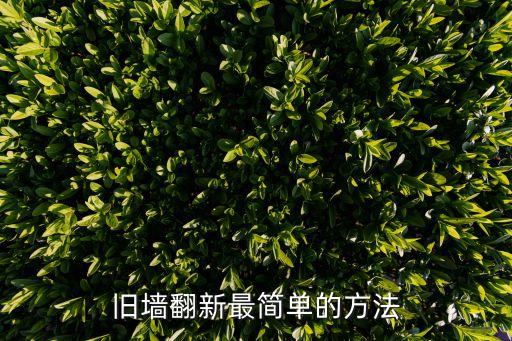 東莞舊墻翻新處理方法，舊墻翻新最簡(jiǎn)單的方法