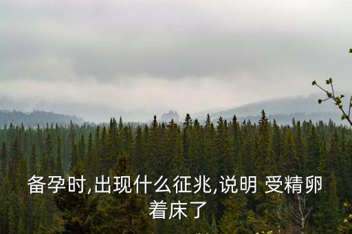 備孕時,出現什么征兆,說明 受精卵 著床了