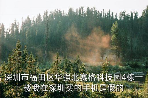 深圳市福田區華強北賽格科技園4棟一樓我在深圳買的手機是假的