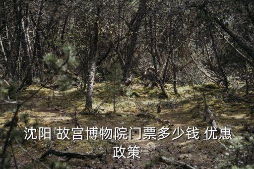  沈陽 故宮博物院門票多少錢 優惠政策