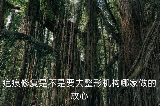 疤痕修復是不是要去整形機構哪家做的放心