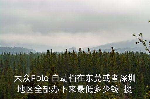 深圳大眾polo，深圳牌大眾polo三廂04款49萬(wàn)過(guò)戶值得嗎