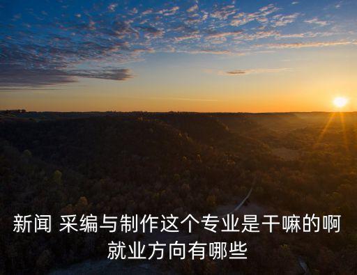 采編,報社采編是干什么工作的?