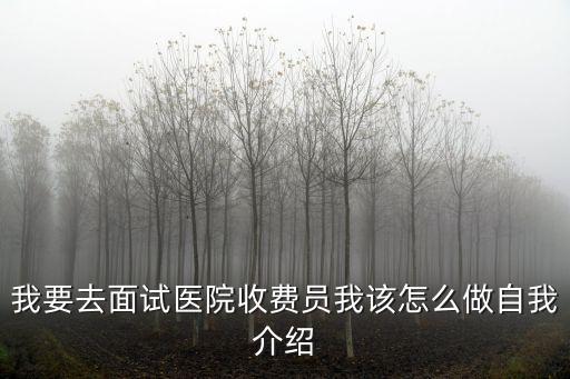 我要去面試醫院收費員我該怎么做自我介紹