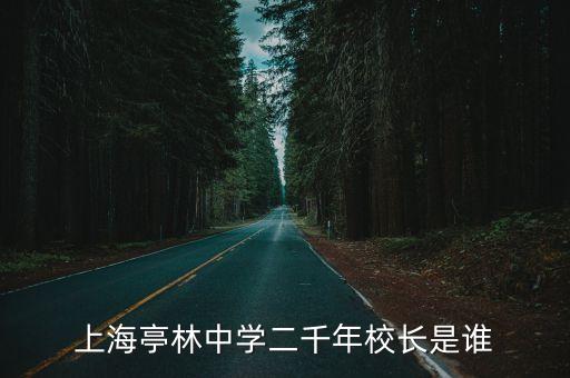 上海亭林中學二千年校長是誰